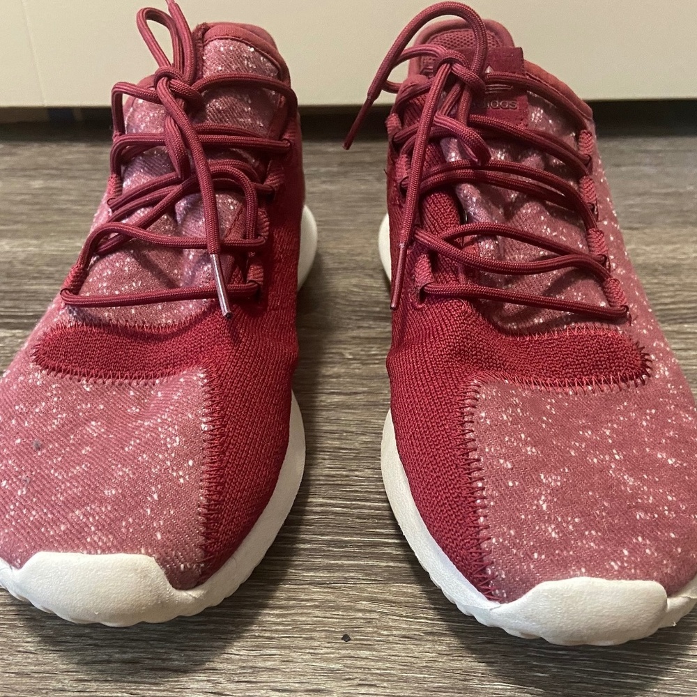 Adidas Tubular Shadow Collegiate Burgundy Mens Athletic Shoes - Size 9 - BY3571